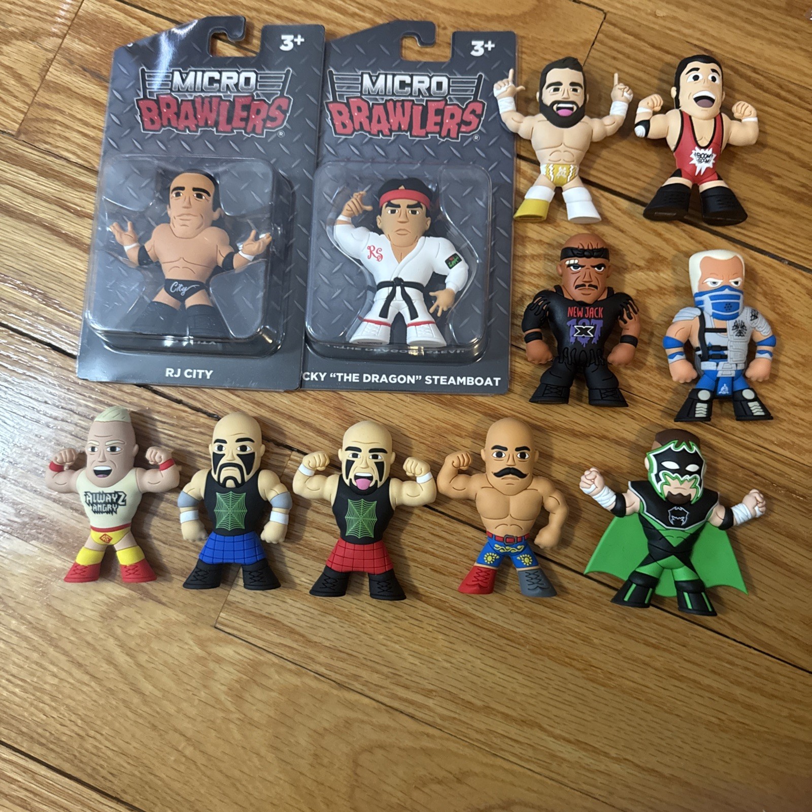 PWT Micro Brawlers lotto di 11 Head Bangers, Hurricane Cardona Steamboat