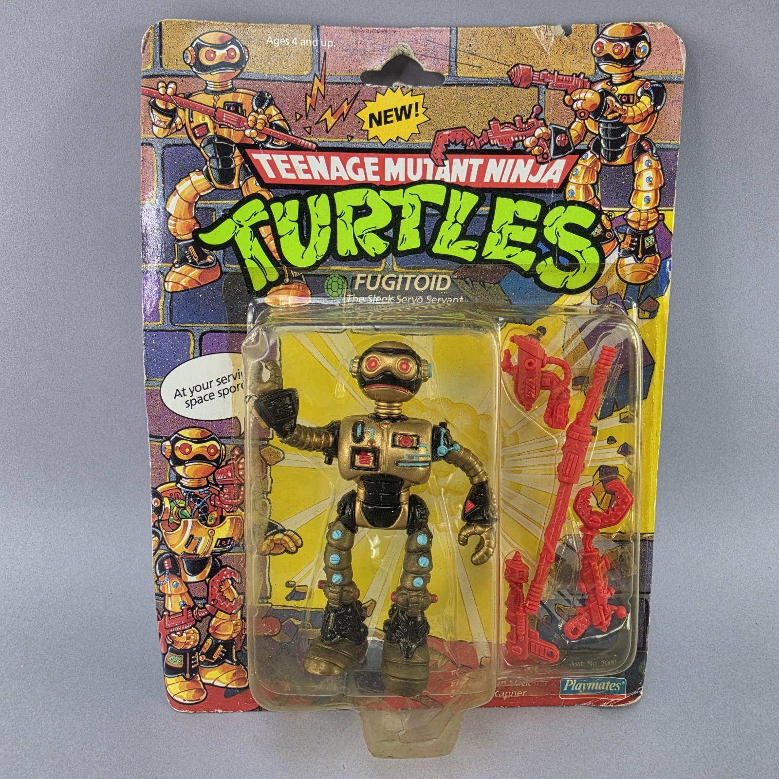 Figurina Fugitoid Teenage Mutant Ninja Turtles TMNT 1990 Playmates NUOVA SCATOLA USURATA