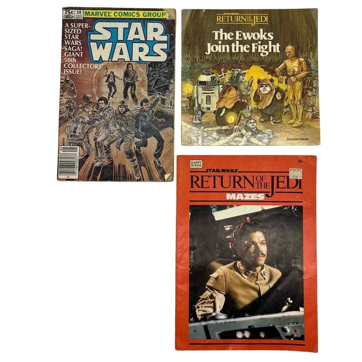 Puzzle fumetti vintage Star Wars libri film Jedi Ewok nostalgia spazio C3PO R2D2