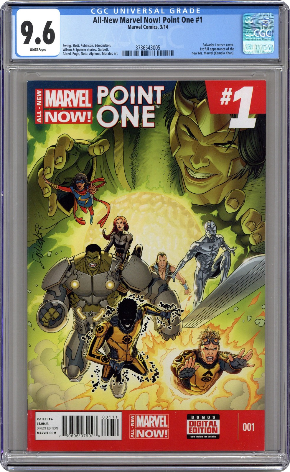 All New Marvel Now Point One 1A Larroca CGC 9.6 2014 3736543005