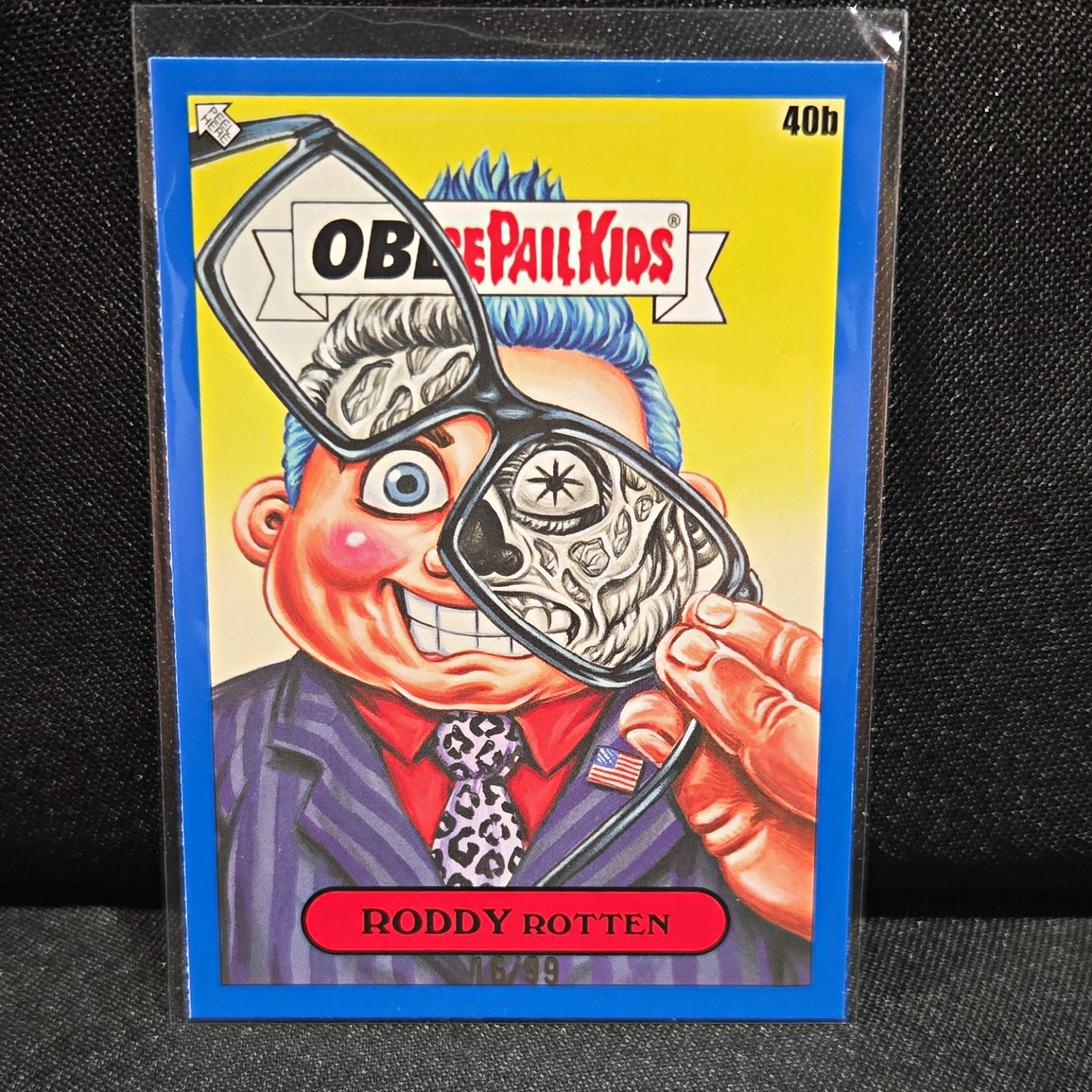 Topps Garbage Pail Kids Oba the Pale Kids 2025 #40b Roddy Rotten Blue /99