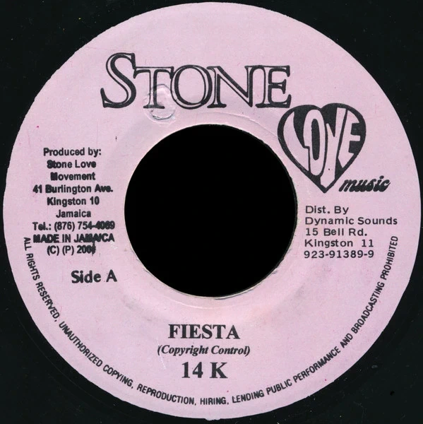Disco Vinile 7" Reggae Dancehall - 14 K – Fiesta / Rhythm