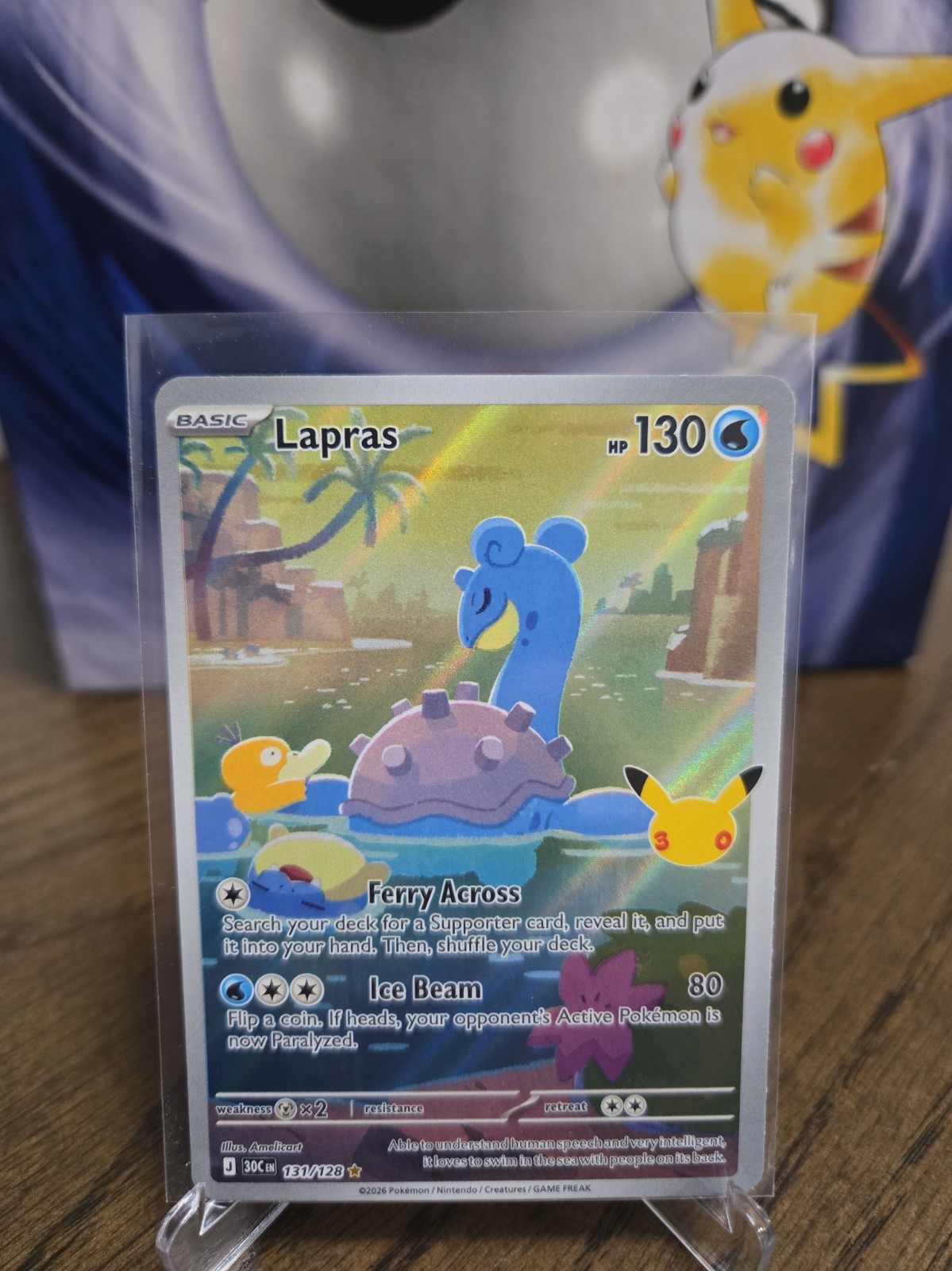 Pokémon TCG 30th Celebration Lapras Illustration Rare 131/128