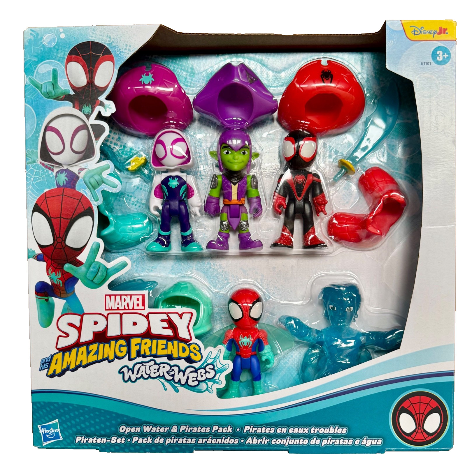 Marvel Spidey & His Amazing Friends Water-Webs Open Water & Pirates Pack Figure