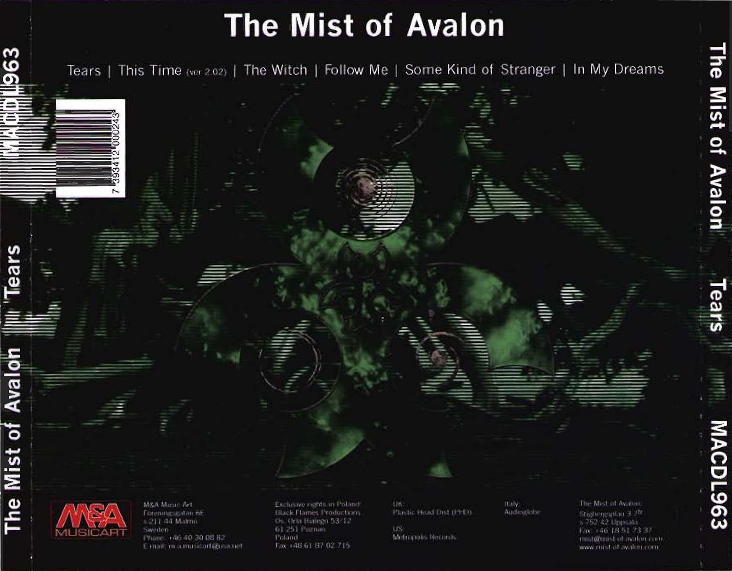 MIST OF AVALON TEARS (CD) Album