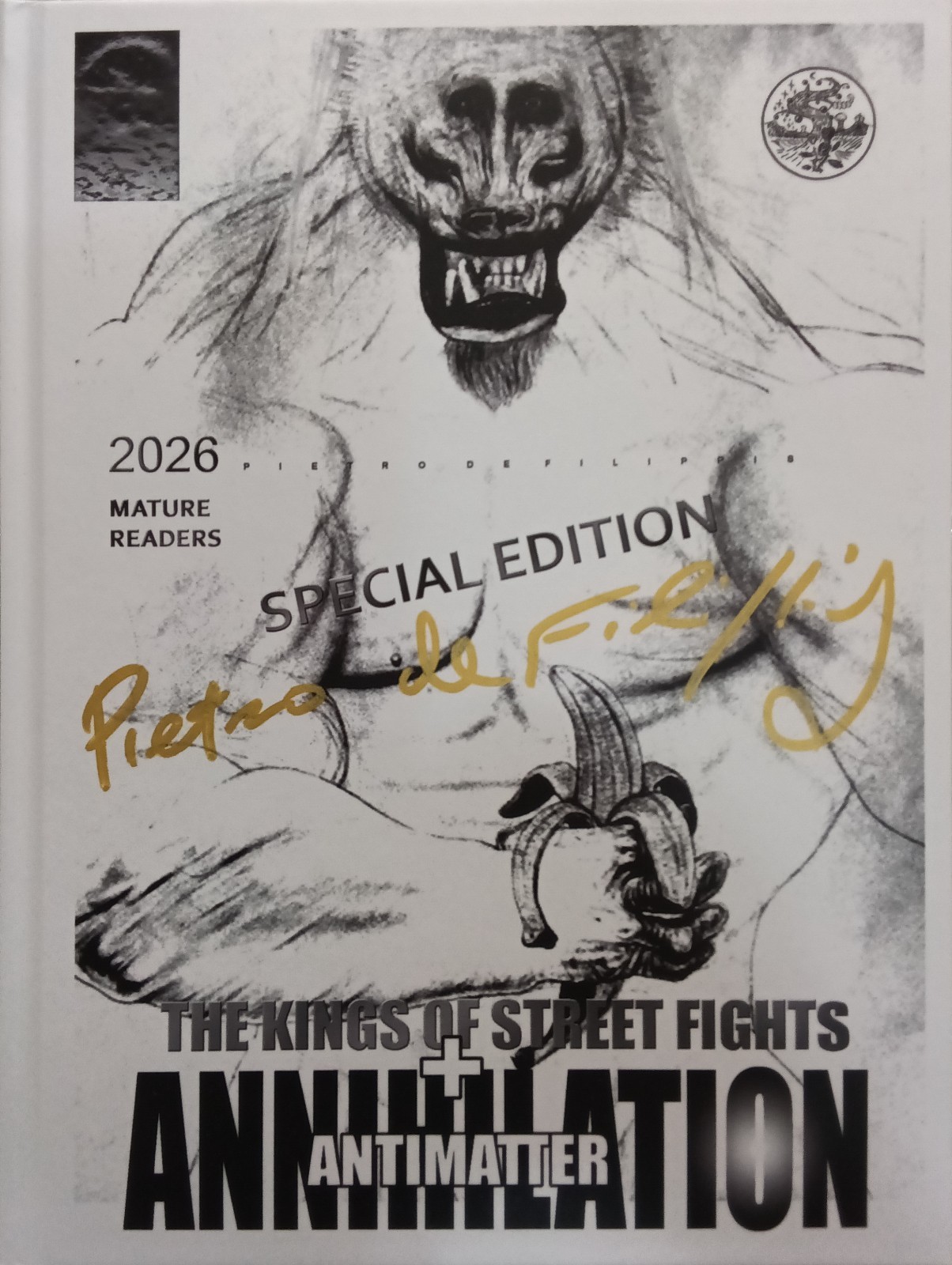 Fumetto underground copertina rigida in bianco e nero con due sketch originali