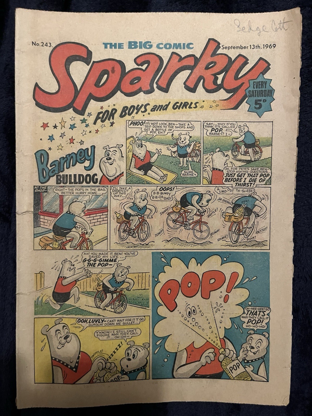 Sparky Comic No# 243 September 13th 1969 VG