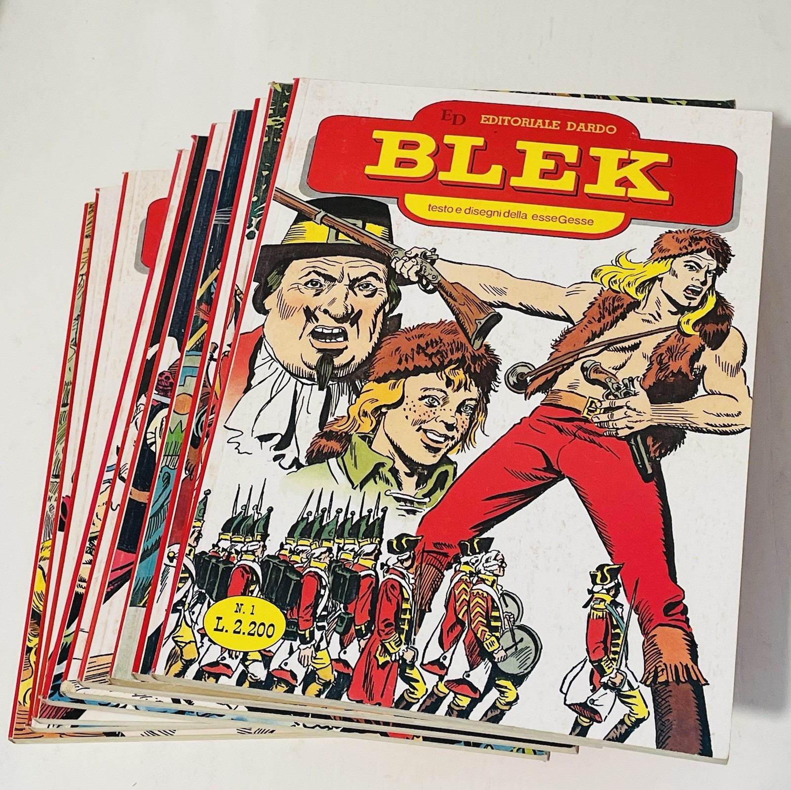 Blek Dardo anni 90 n.1/10 sequenza completa originale da magazzino mai aperti