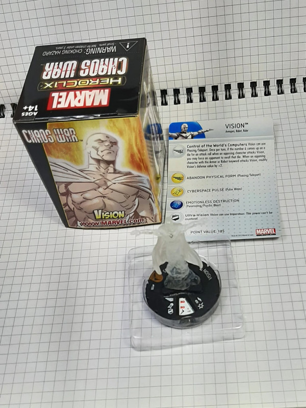 Marvel Heroclix #100 Vision Chaos War promo box