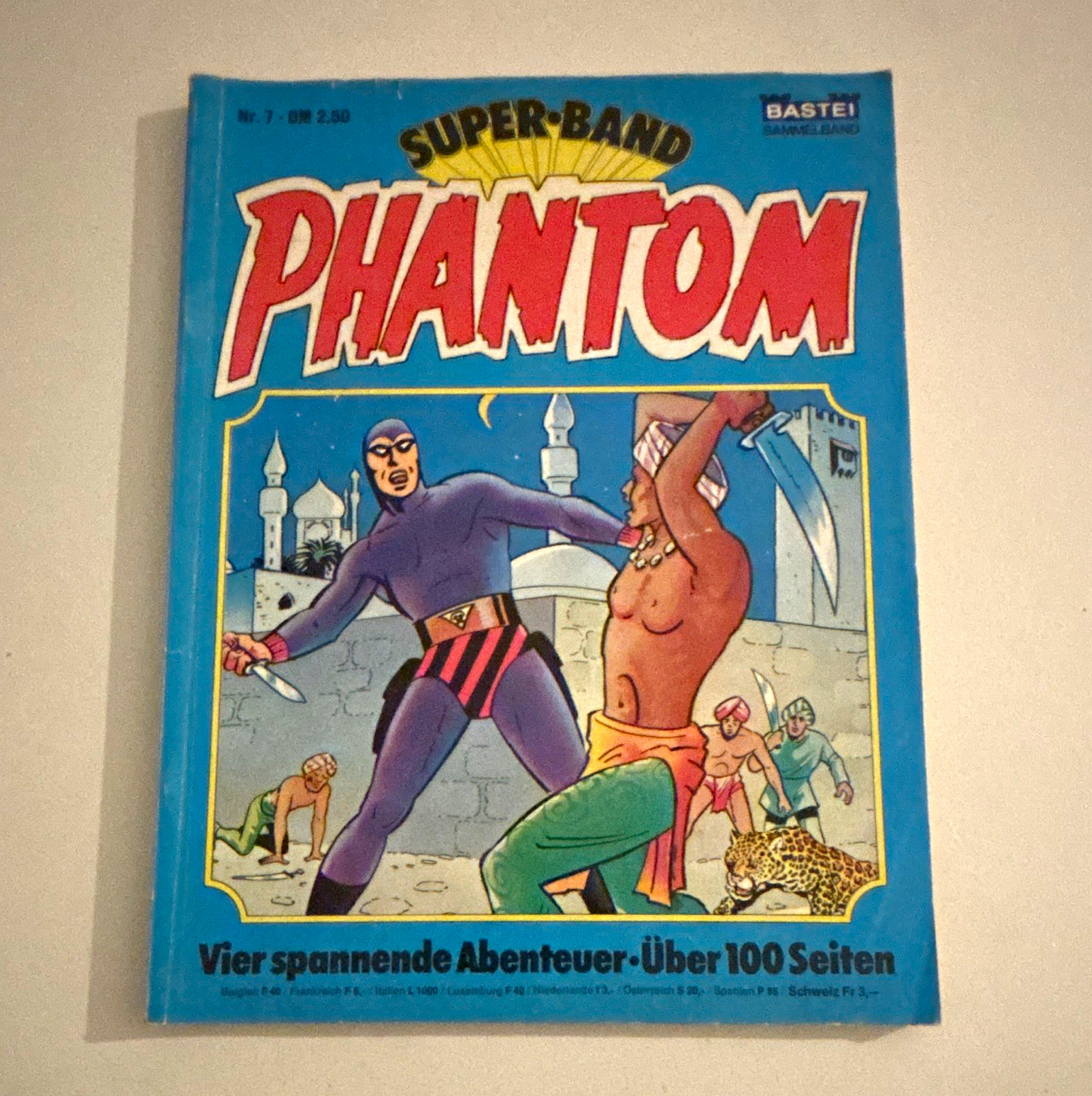 Bastei Phantom Super Band n. 7 rilegatura fumetto tedesco colorato Lee Falk