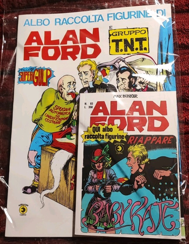 ALAN FORD ANASTATICA N. 93: "RIAPPARE BABY KATE" + ALBO RACCOLTA FIGURINE. RCS.