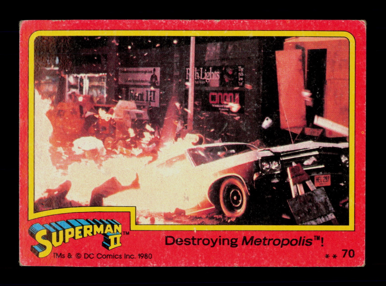 Destroying Metropolis 70 Superman II 1980 Trading Card TCG