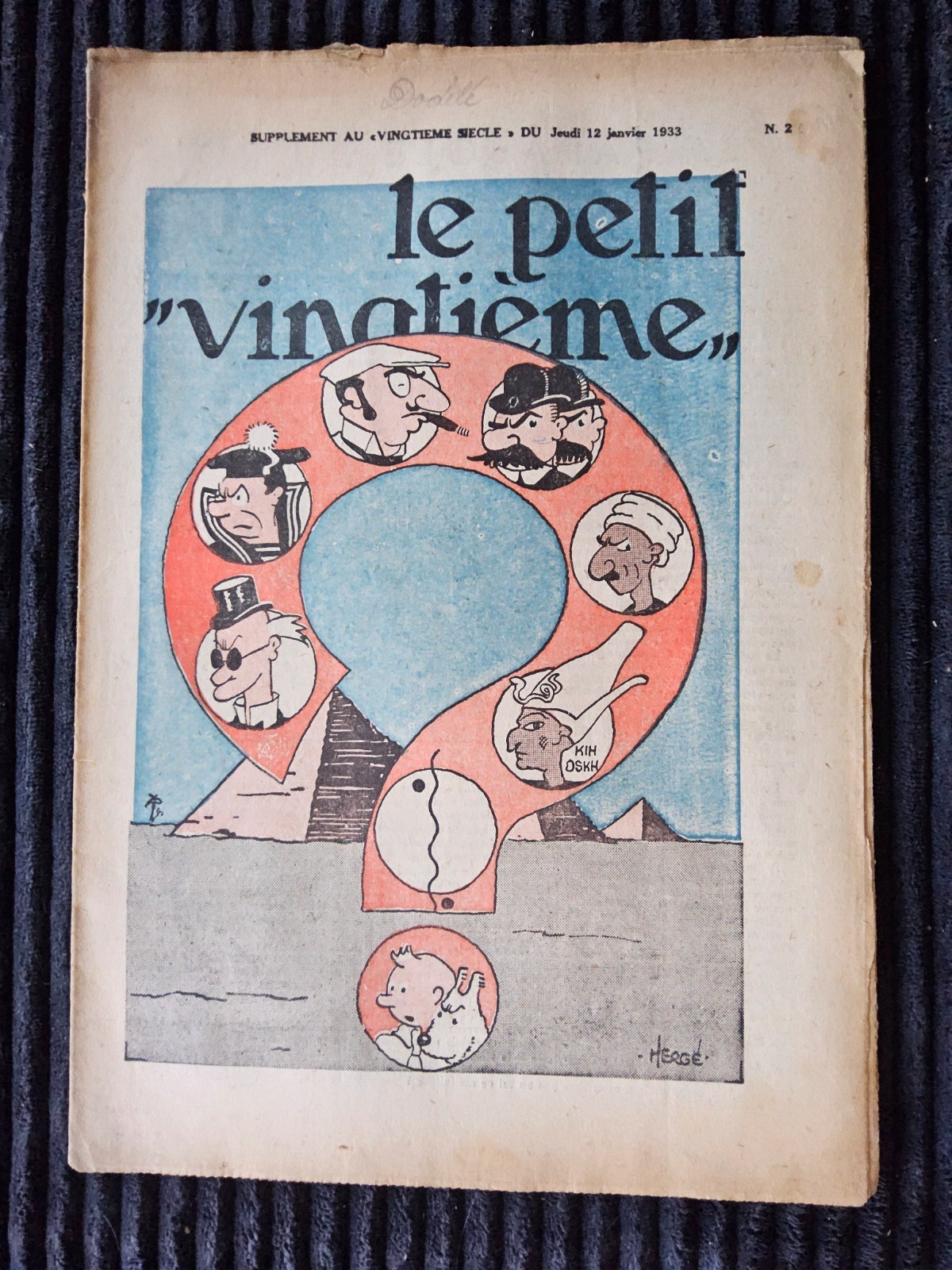 Tintin - Petit Vingtième - Numéro 2 de 1933