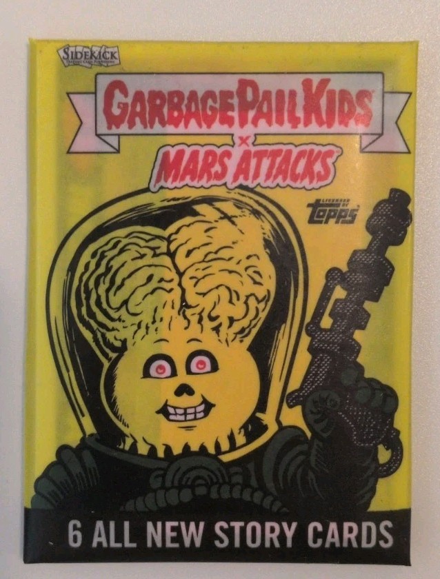 Mars Attacks 2021 secchio della spazzatura bambini GPK confezione cera 6 carte