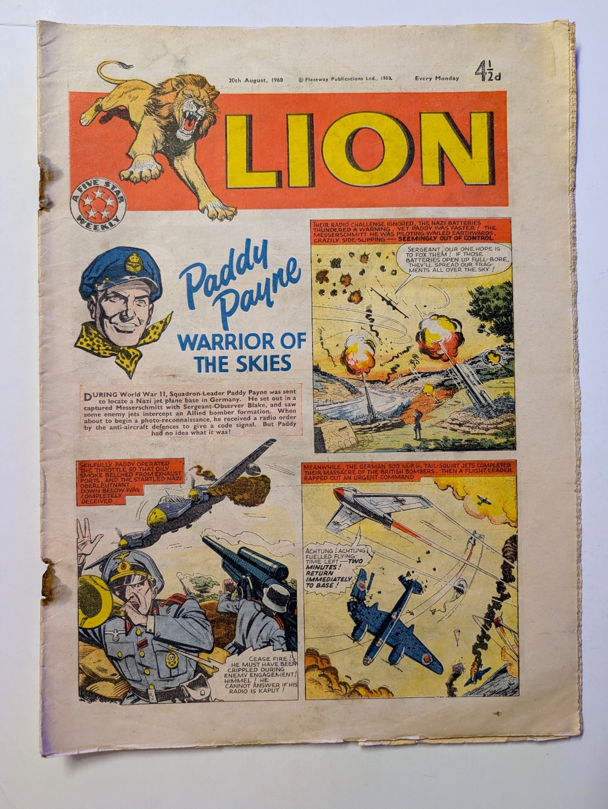 Lion Comic, 20th August 1960, Amalgamated Press/Fleetway Publishing