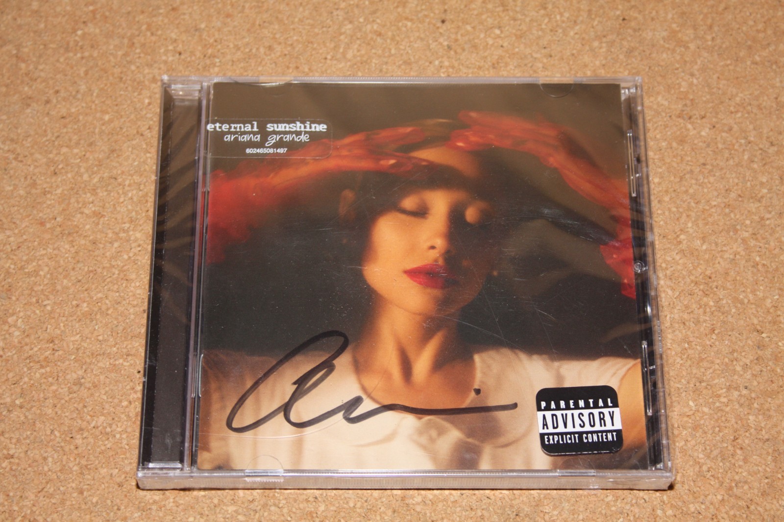 Ariana Grande Signed Eternal Sunshine CD Short Signature *Case Cracked*