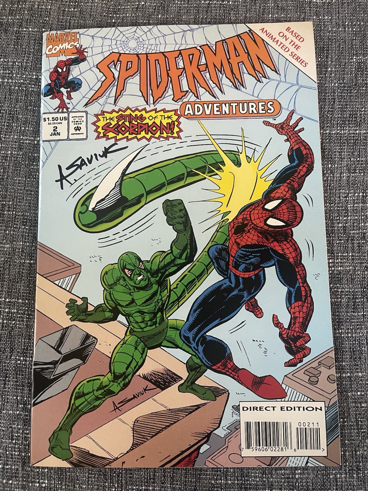 Spider-Man Adventures #2 Direct Edition Signed By Alex Saviuk