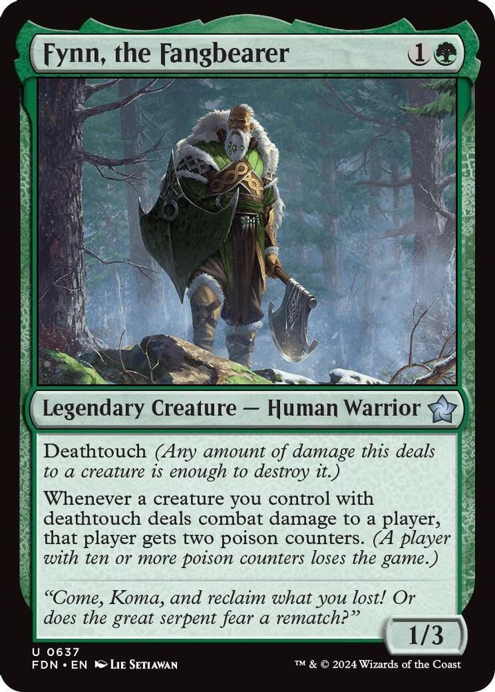 2024 MTG: FDN - Fynn the Fangbearer (#637, Uncommon, Lightly Played)