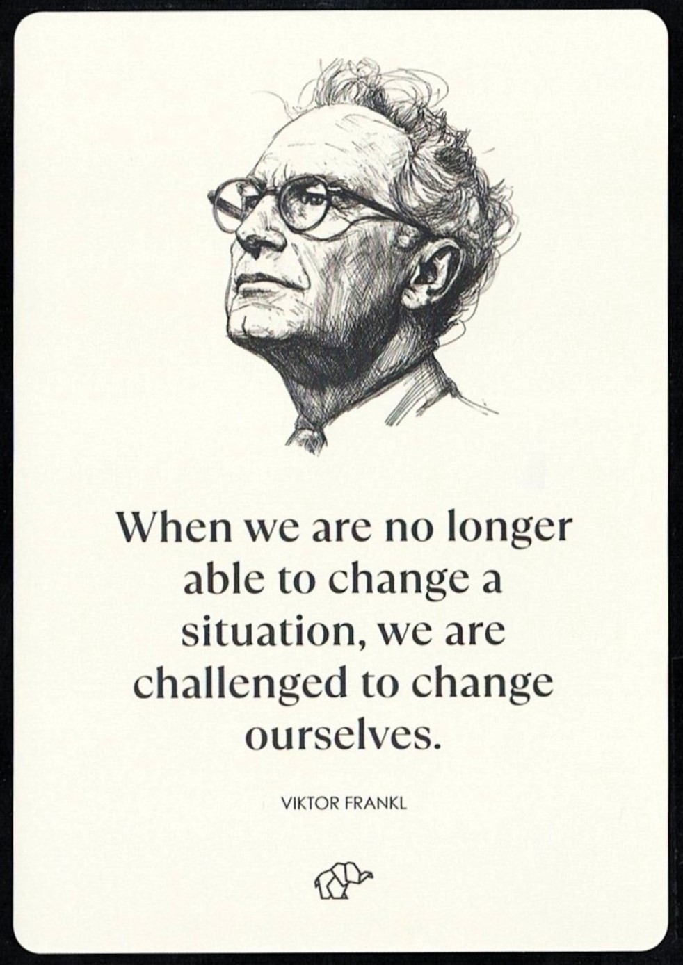 VIKTOR FRANKL - Modern Era Stoic Affirmation Card - AUSTRIAN PSYCHIATRIST