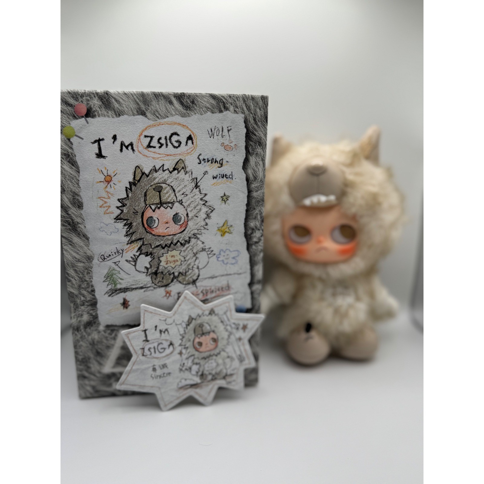 Pop Mart ZSIGA I'm ZSIGA Series Sincera Vinile Peluche Pendente Scatola Cieca