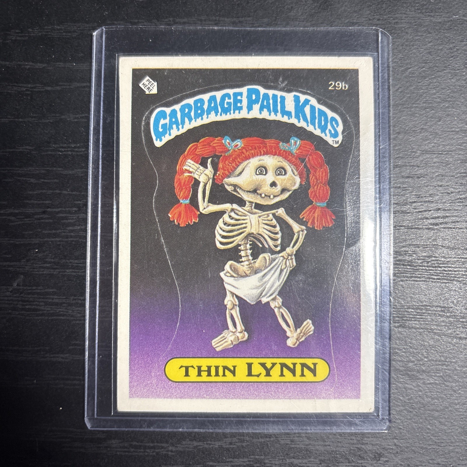 1985 Topps Garbage Pail Kids Card Series 1 - Thin Lynn #29b Vintage Checklist 