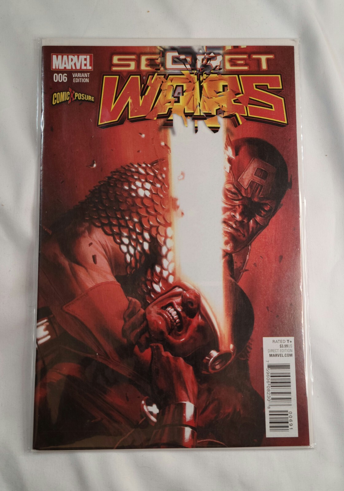 Marvel Secret Wars #6C Variante CMXP Fumetto Xposure 2015 Copertina Capitan America NM 