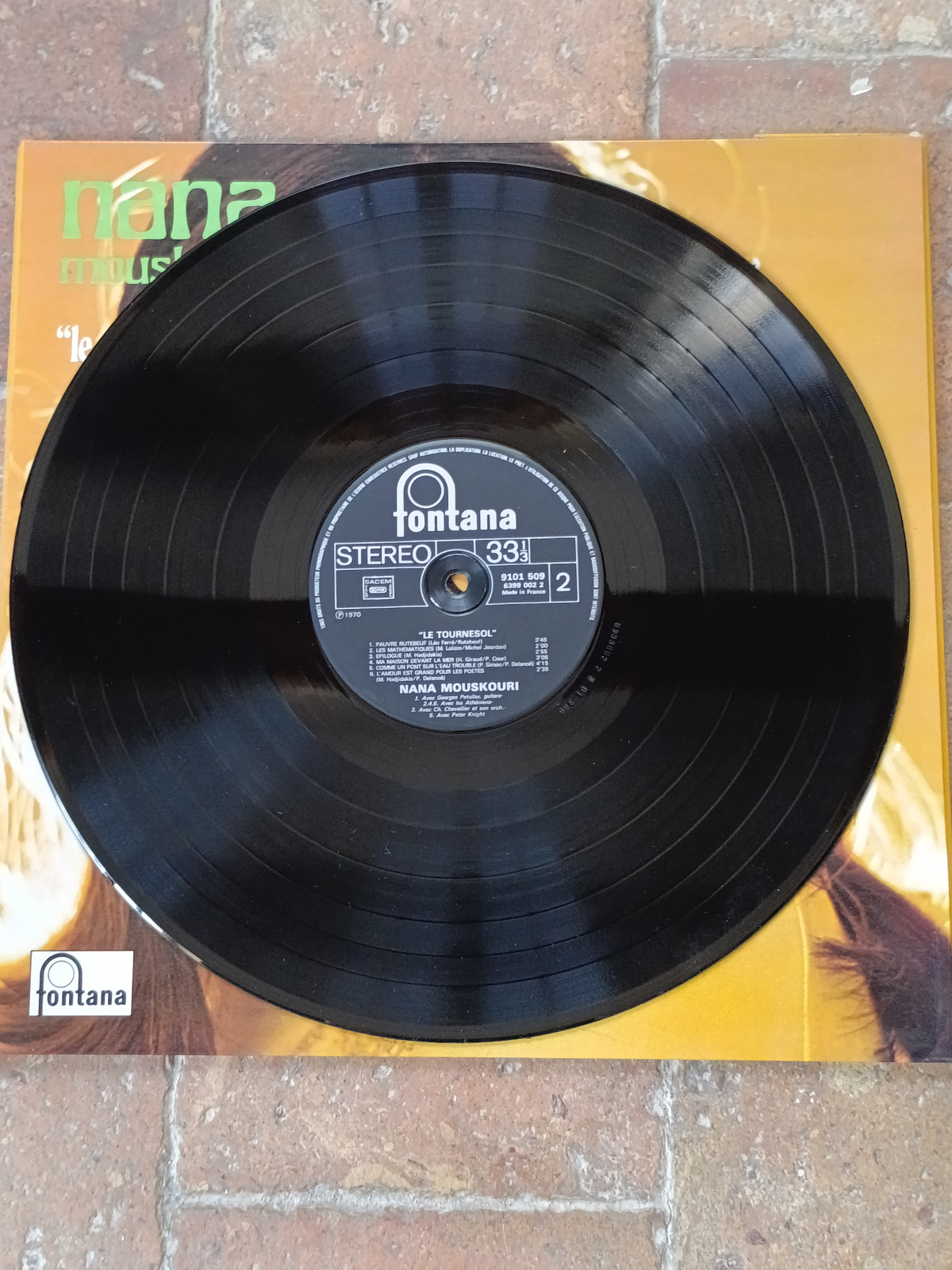 Disque vinyle 33 tours Le Tournesol - Nana Mouskouri