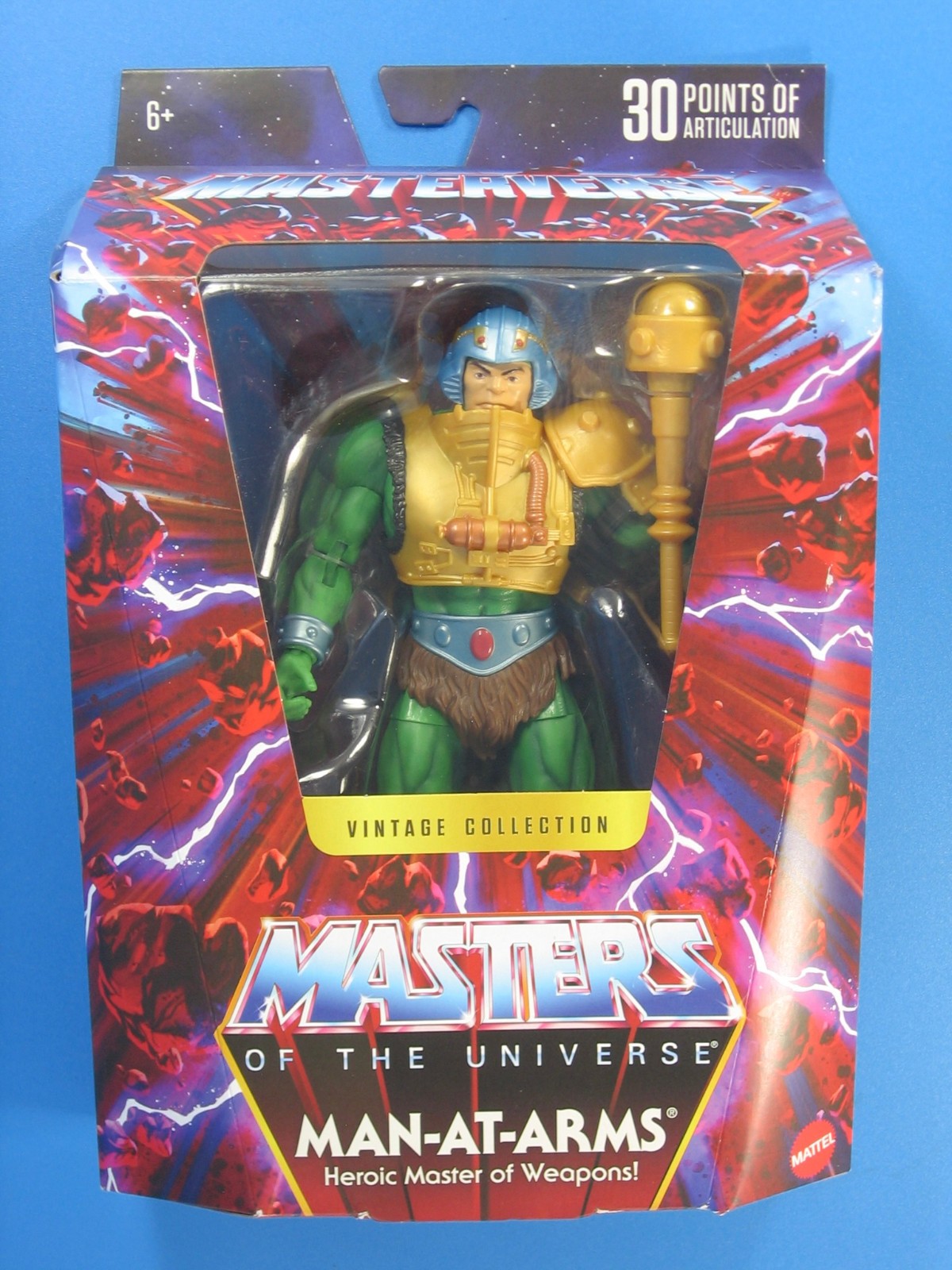 Modellino Man-At-Arms 2025 collezione vintage He-Man Masters Universe Masterverse