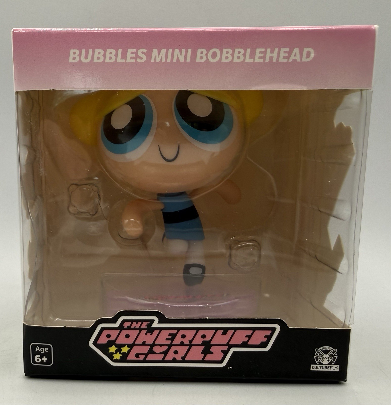 The Powerpuff Girls Bubbles Mini Bobble Head Figure Culture Fly Collectible