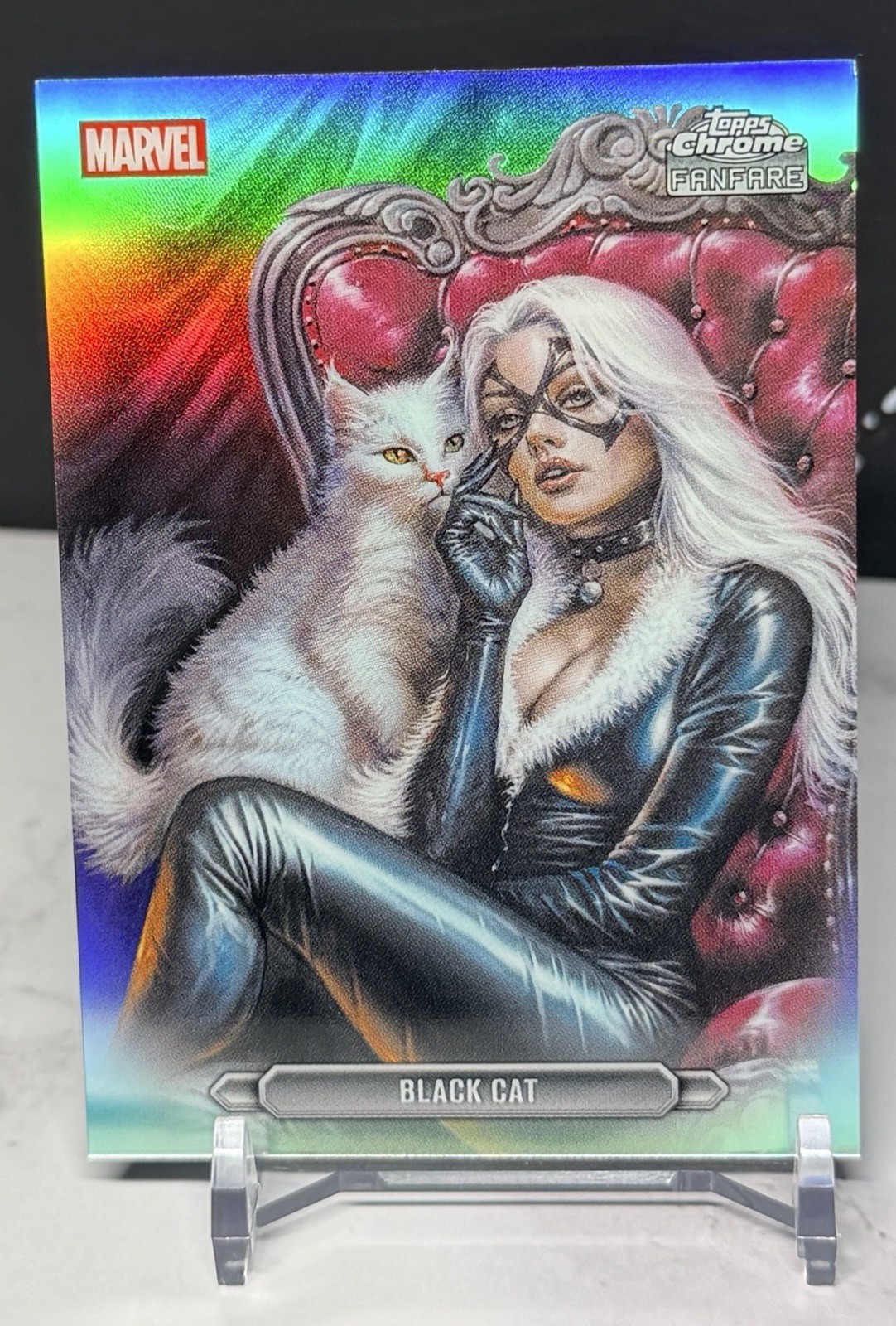 2026 Topps Chrome MARVEL - BLACK CAT - SP rifrattore variazione fanfara🔥