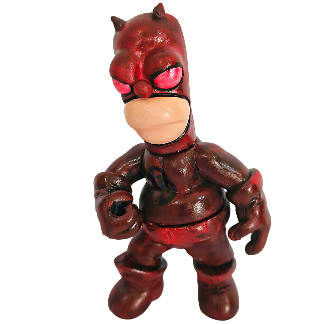 Homer Simpson Daredevil Figure 7" Marvel Parody The SIMPSONS Made In Mexico
