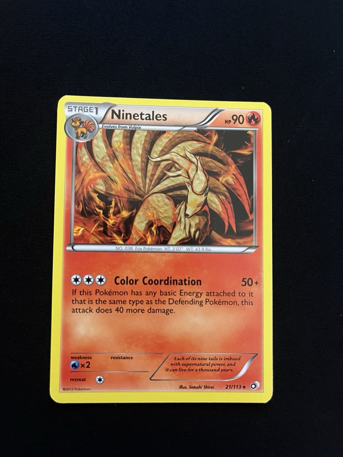 Ninetales 21/113 MINT/NM Pokemon Cards Legendary Treasures Non Holo Rare