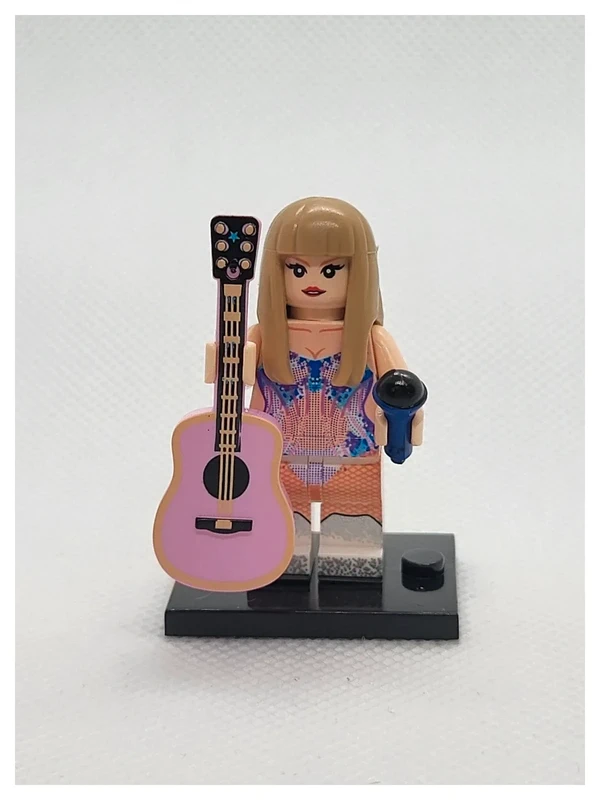 Figurine Type Lego - Taylor Swift (Lego-style Figure - Taylor Swift) - Rose