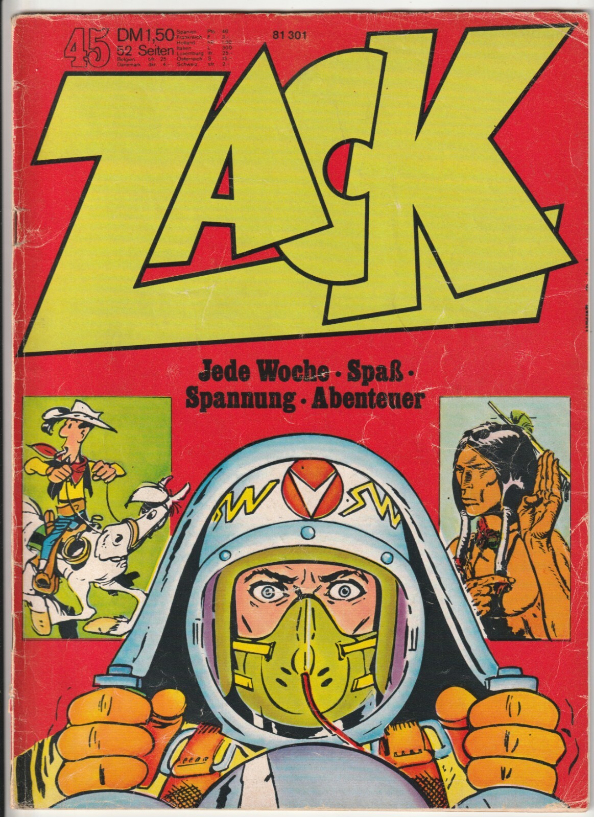 ✪ ZACK #45/1972, Corallo Editore COMICHEFT Z2-