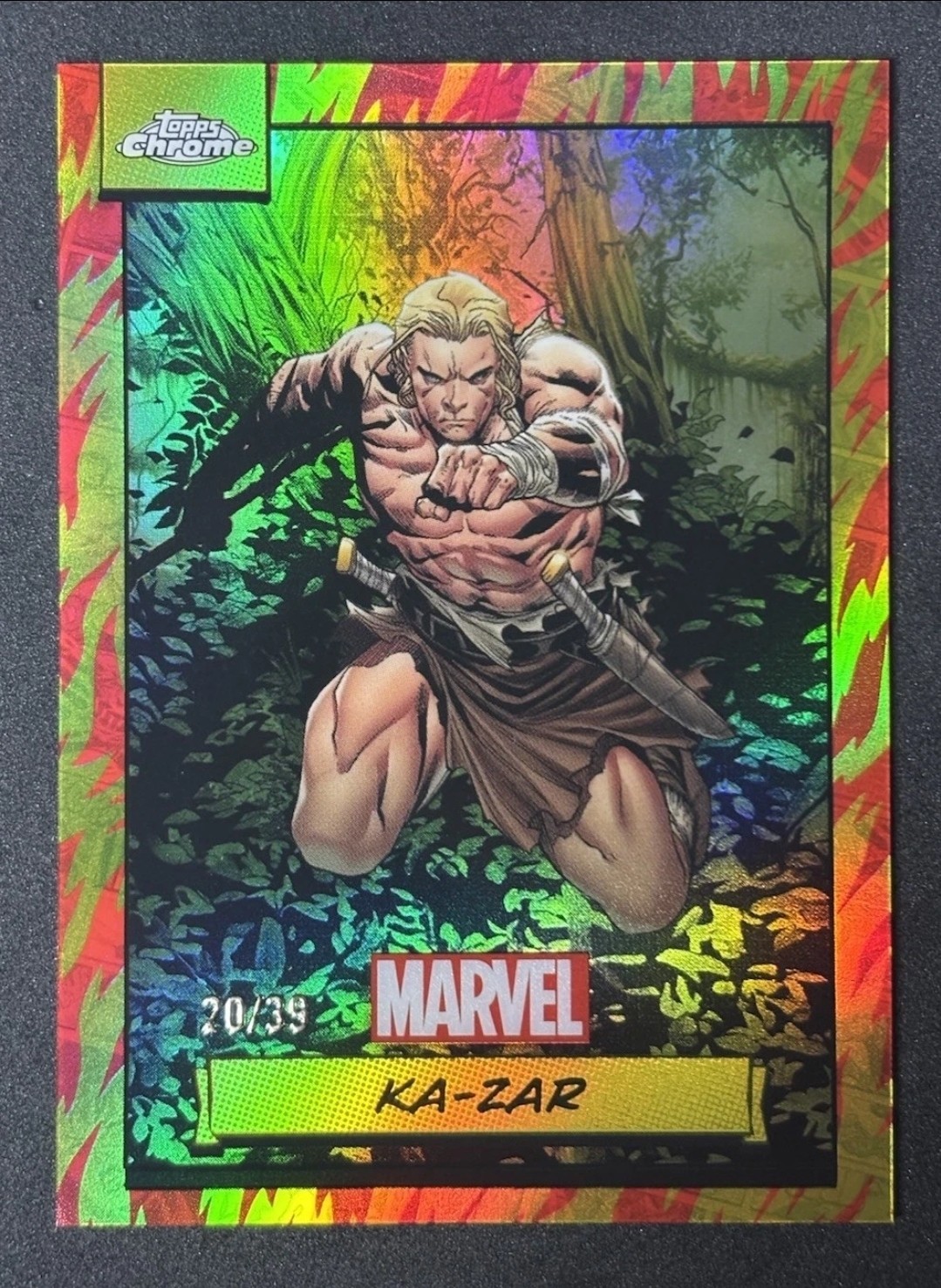 Torcia umana 2024 Topps Chrome Marvel #127 Ka-Zar /39