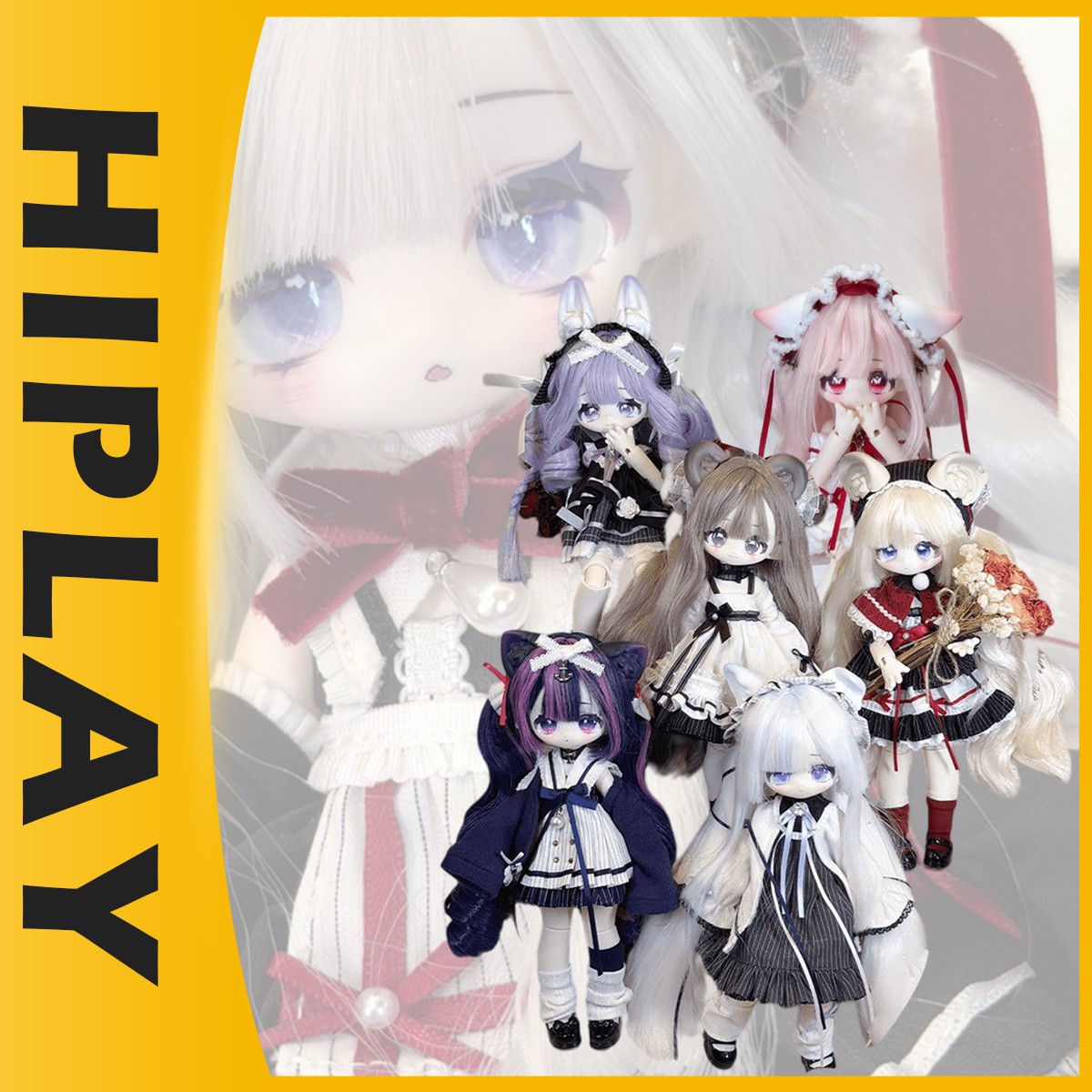 HIPLAY Meki Fluffy Goodnight MEKI-RONGRONGWANAN articolato BJD blind box bambole