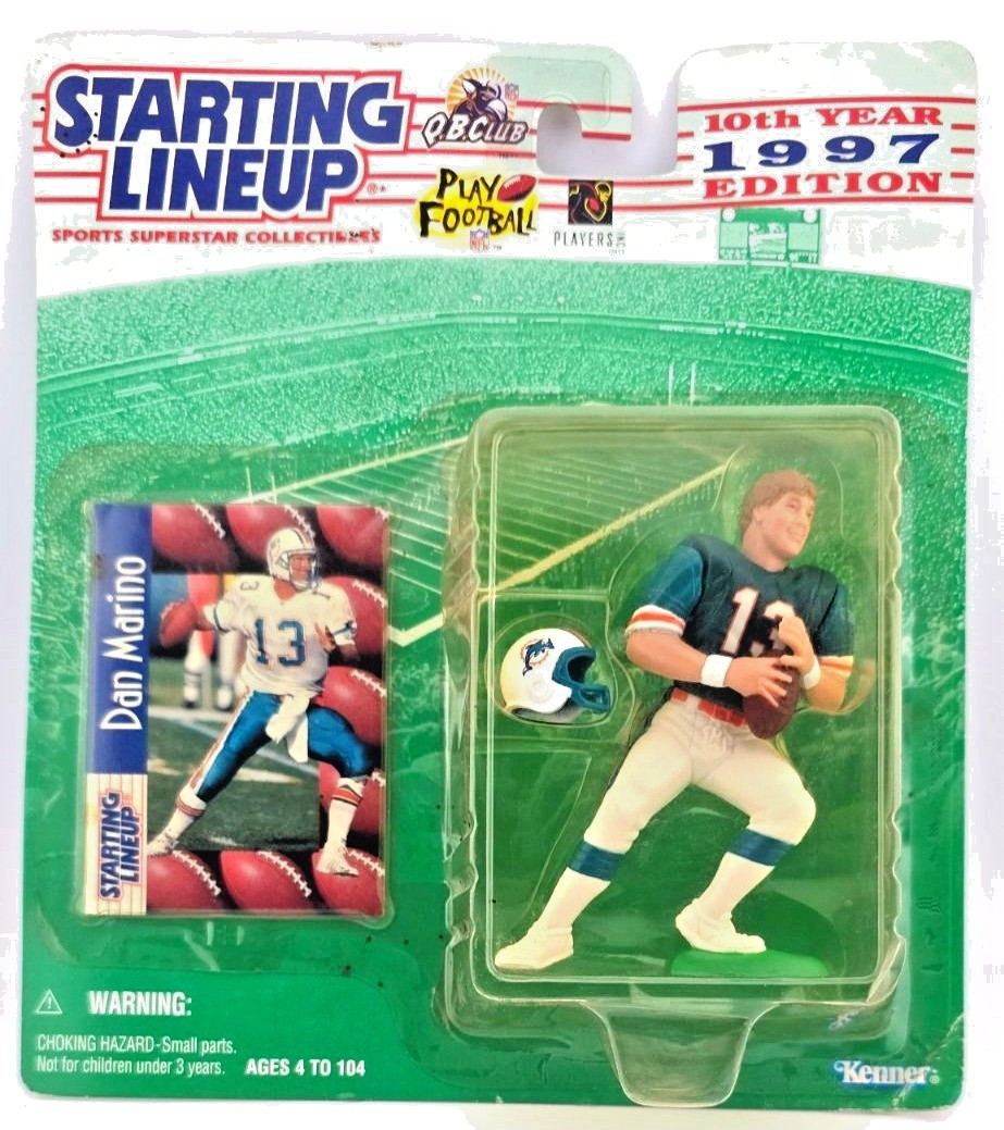 DAN MARINO MIAMI DOLPHINS 1997 NFL Starting Lineup Action Figure w Football Card