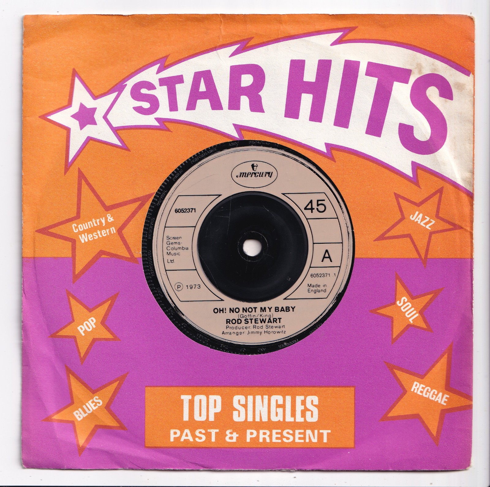 (AV488) Rod Stewart, Oh! No Not My Baby - 1973 - 7 inch vinyl