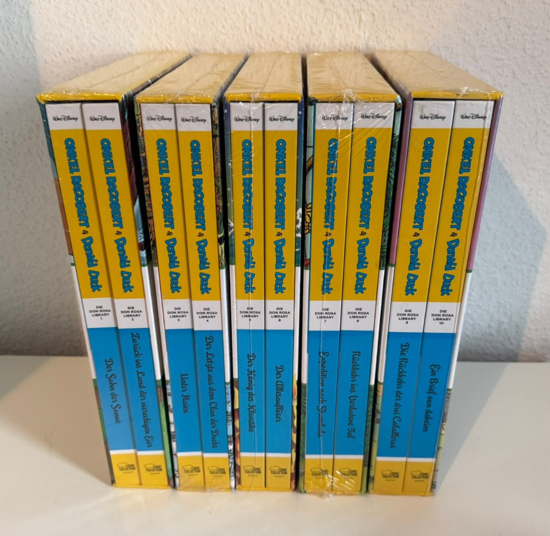 Don Rosa Library Schuber 1-5 completo di scatola originale con i libri n.1-10 mai letto ottimo