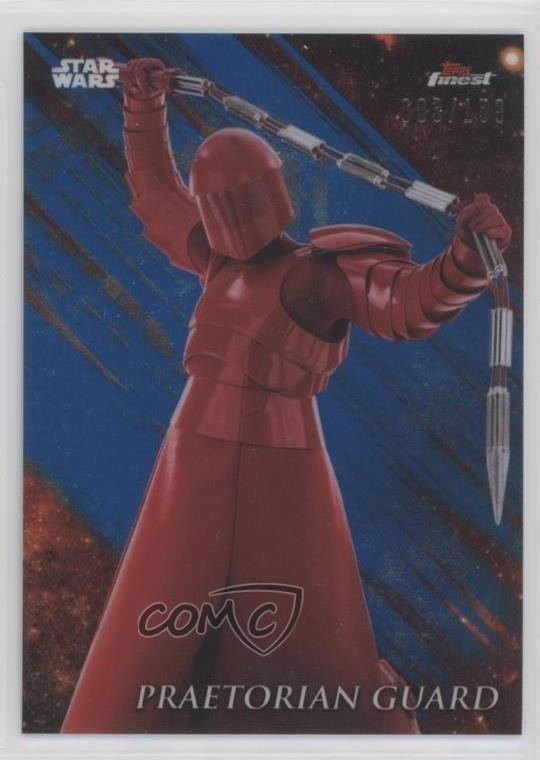 2018 Topps Finest Star Wars Blue Refractor /150 Praetorian Guard #74 ls5