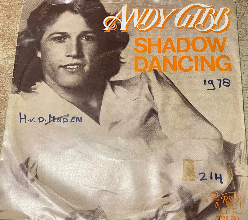45T single Andy Gibb    Shadow dancing