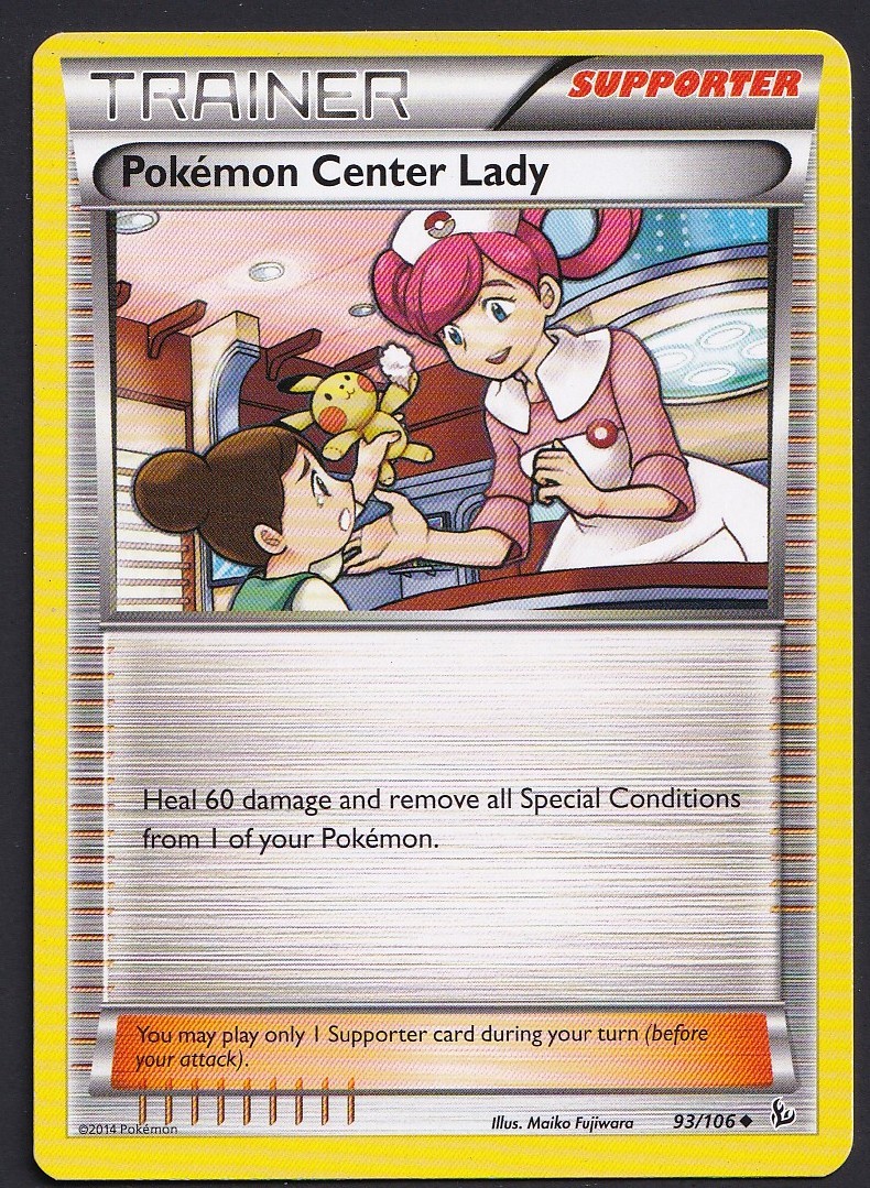 Pokemon Center Lady - XY Pokemon -- Flashfire (FLF) 93/106 o 68/83