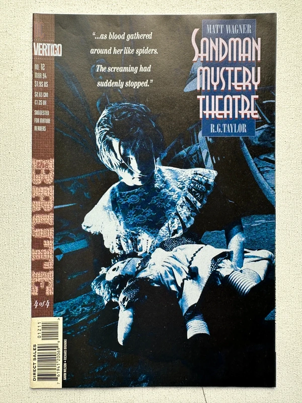 Sandman Mystery Theatre 12 Photo Cover by Gavin Wilson (1993 DC/Vertigo)