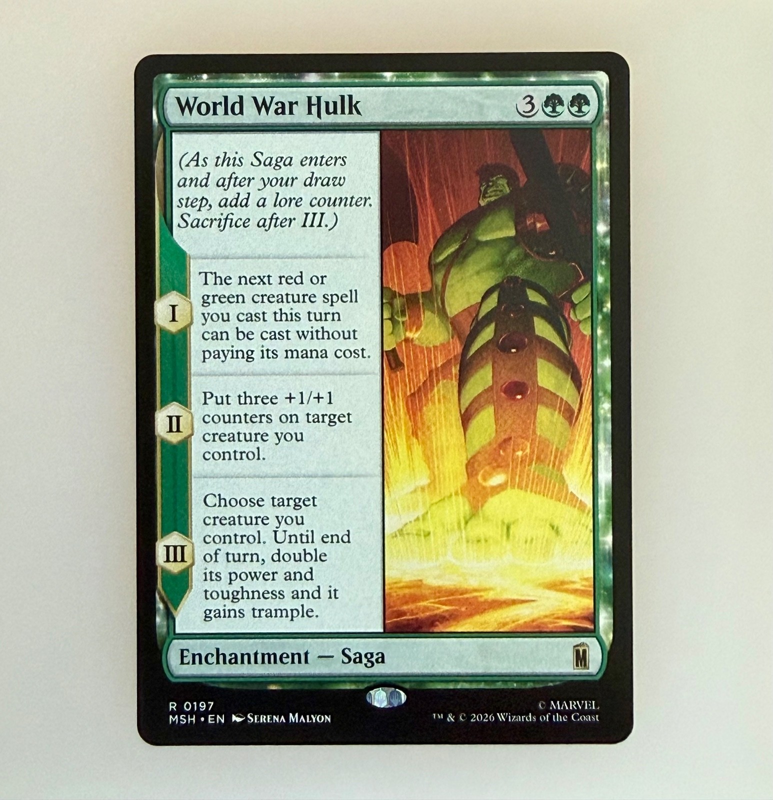 Magic: The Gathering World War Hulk Marvel Super Heroes Reg NM