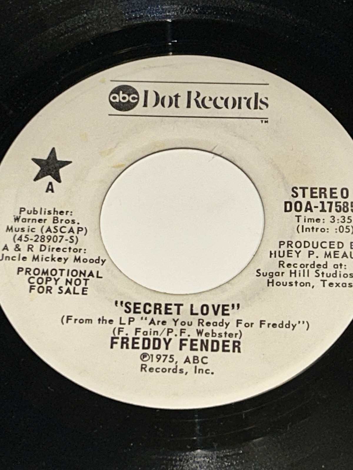 45 RECORD - FREDDY FENDER - SECRET LOVE Music 231C30