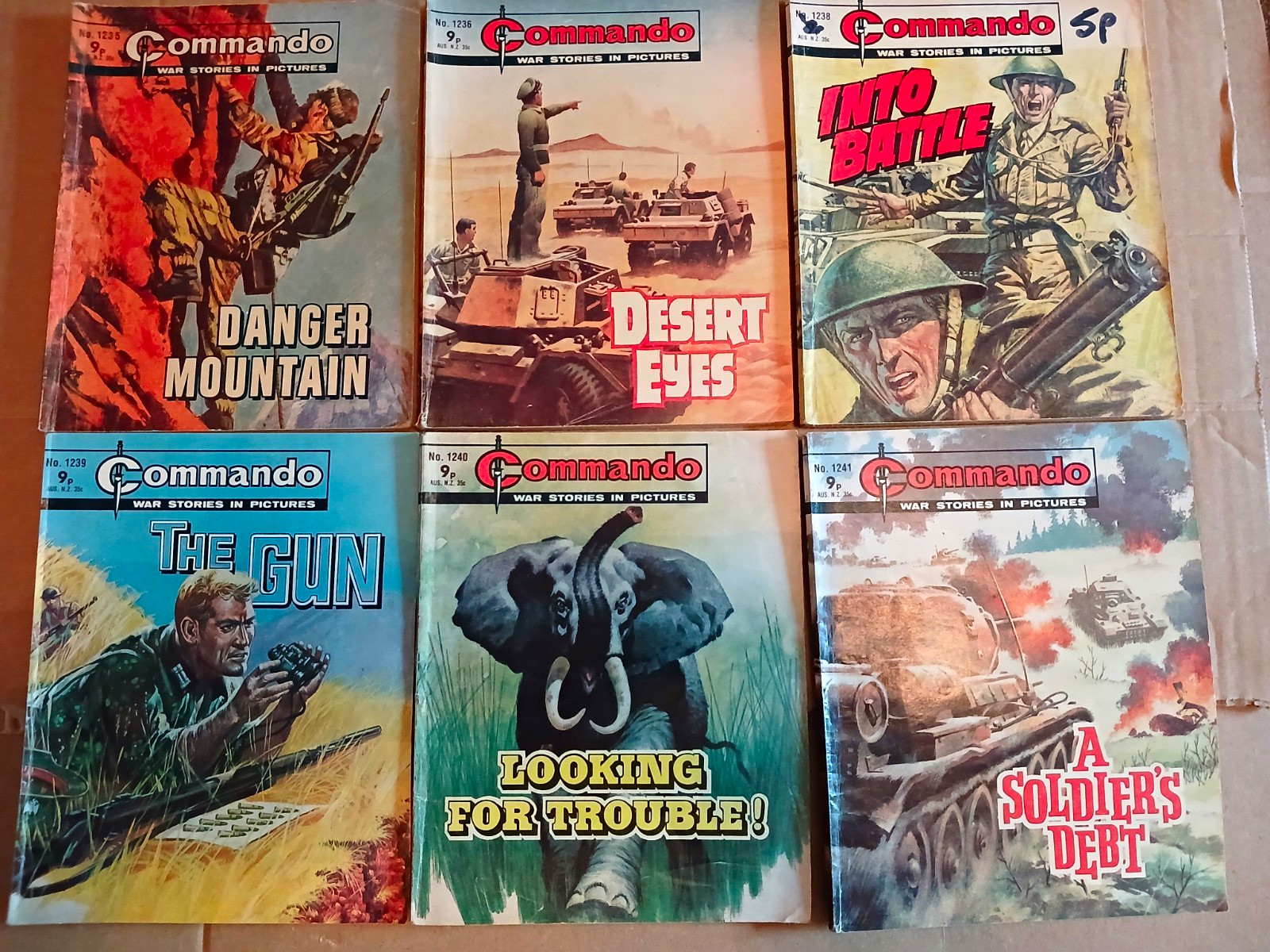 Commando War Stories in Pictures Comic Book Lot 7 Issues #1235-1241 English