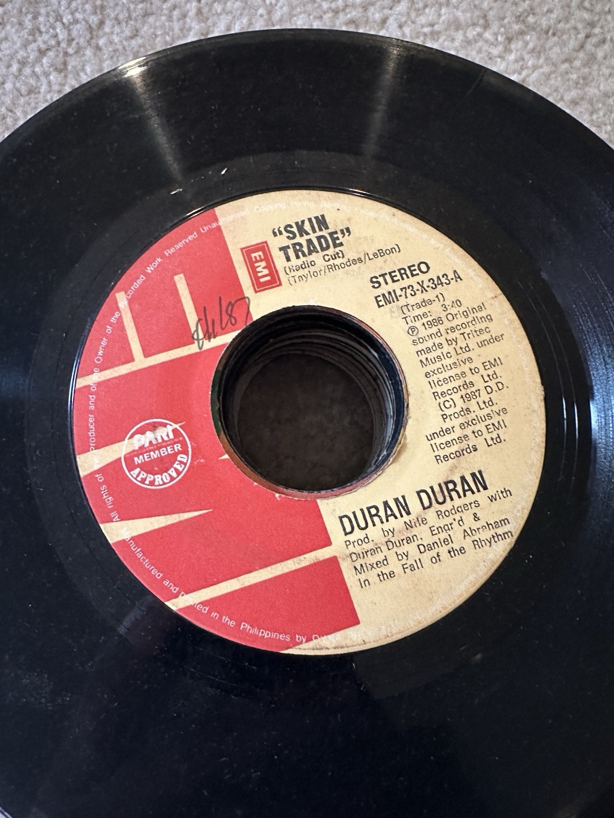 Duran Duran 45 rpm Philippines 7" Skin Trade