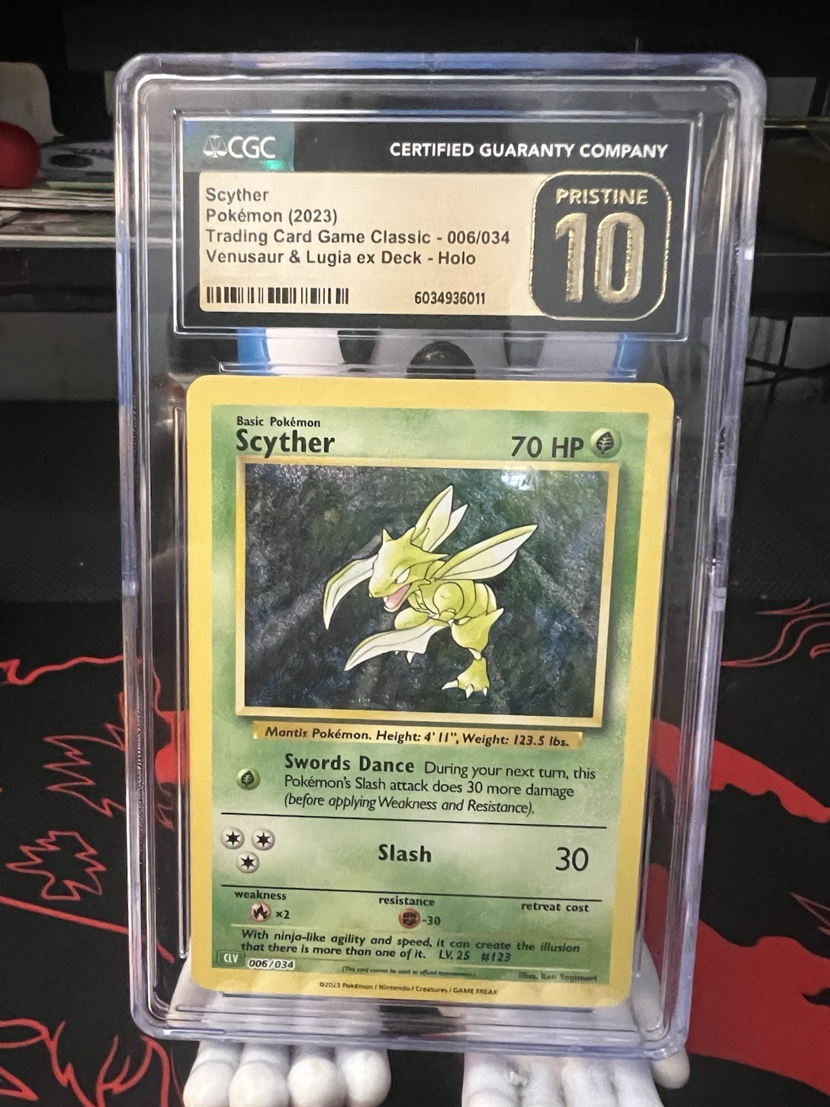2023 Pokemon Classic Venusaur/Lugia Deck Scyther ~ Holo ~ 006 ~ CGC 10 Pristine!