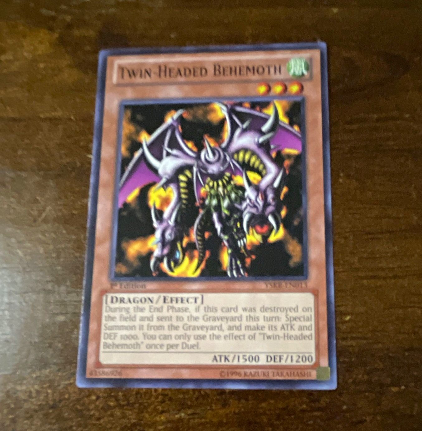 Konami Yu-Gi-Oh! Behemoth comune a doppia testa EN 1a edizione 1500/1200 KD