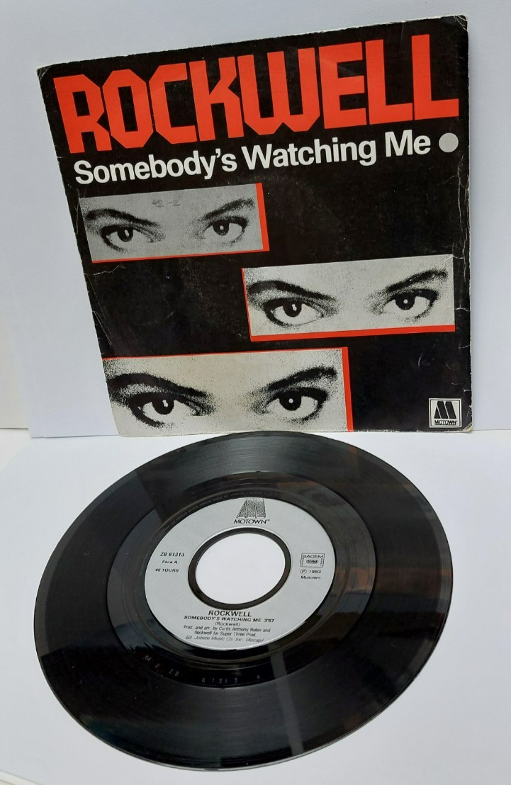 45 TOURS VINYLE MICHAEL JACKSON somebody's watching me CHANSON rockwell motown